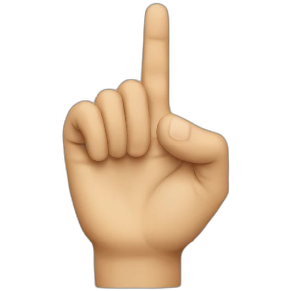 hand with index finger emoji