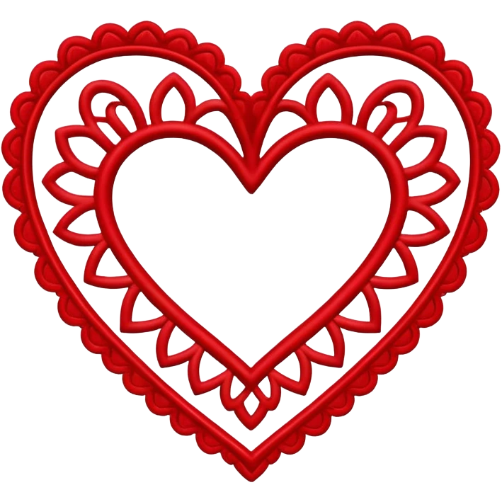 Red Lacey heart emoji