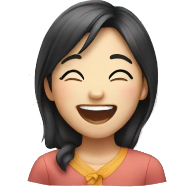 asian girl laughing emoji