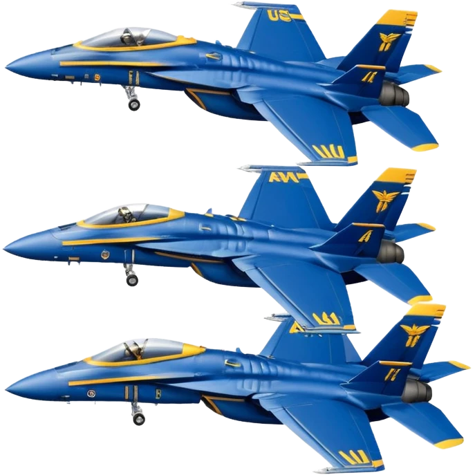 four US Navy Blue Angels f/a-18s performing diamond formation flight maneuver emoji