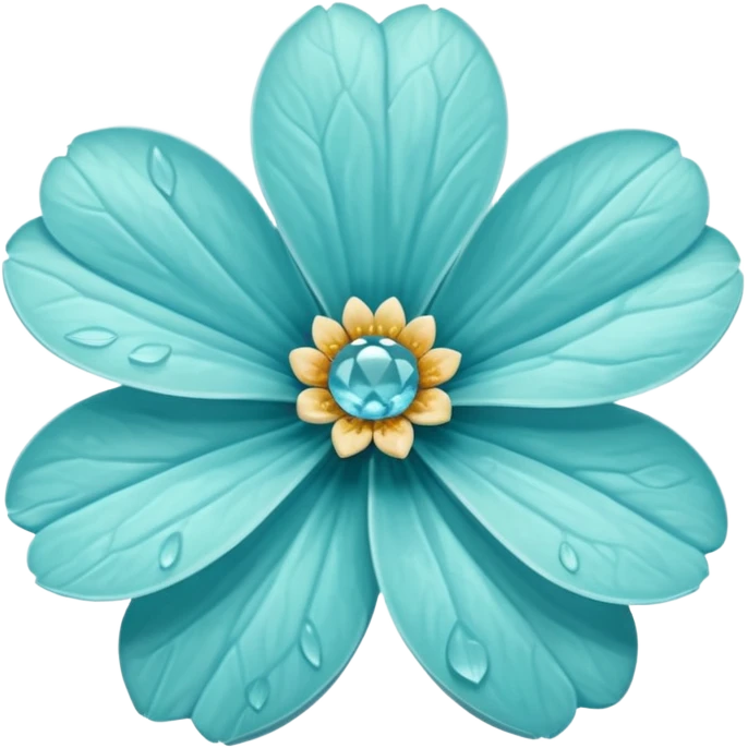 aquamarine flower emoji