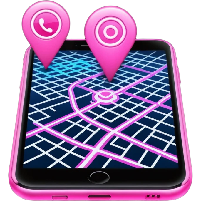 pink gps map lines emoji
