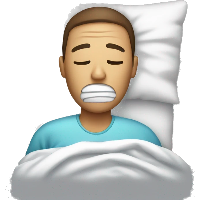 sick person in bed emoji