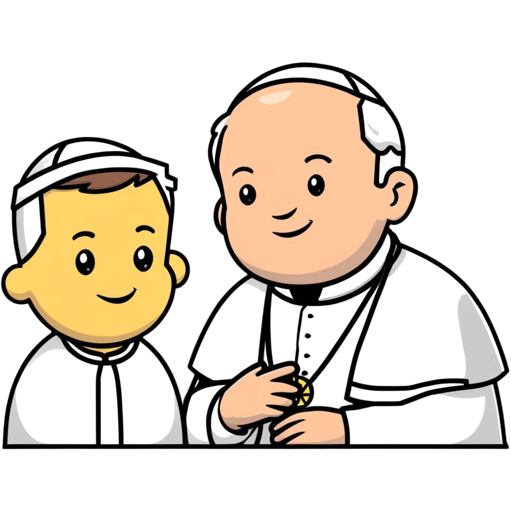 JD Vance smiling next to the pope emoji