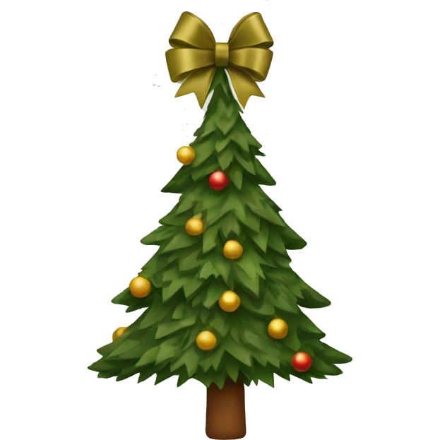 Christmas tree with camo bow emoji