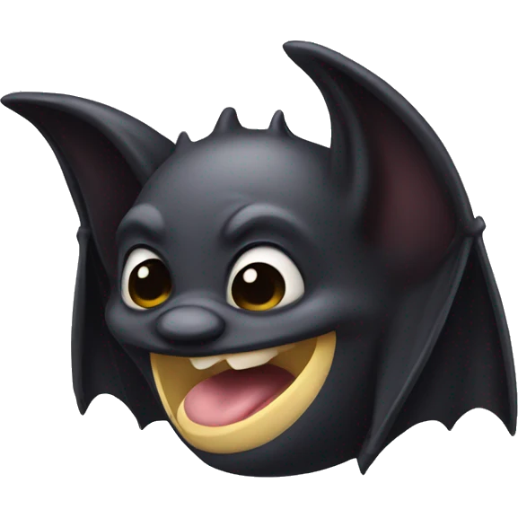 kissy face bat emoji