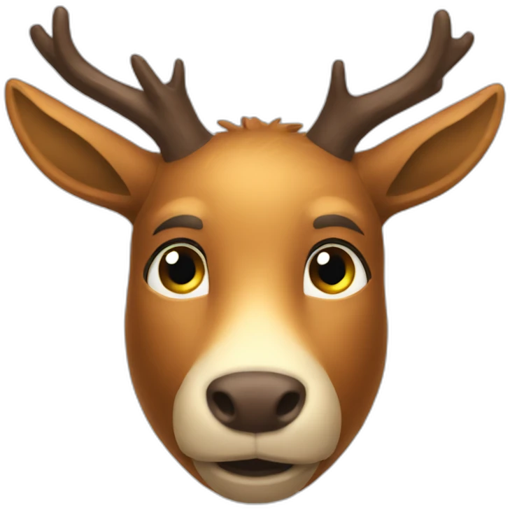 Mechanical deer hair horce emoji