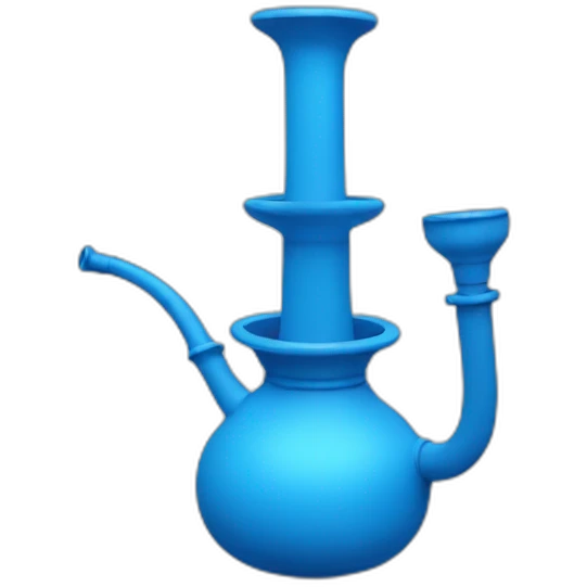 blue hookah emoji