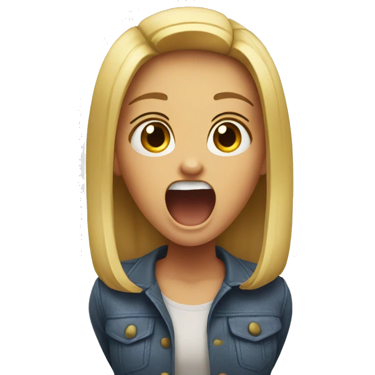 girl screaming emoji