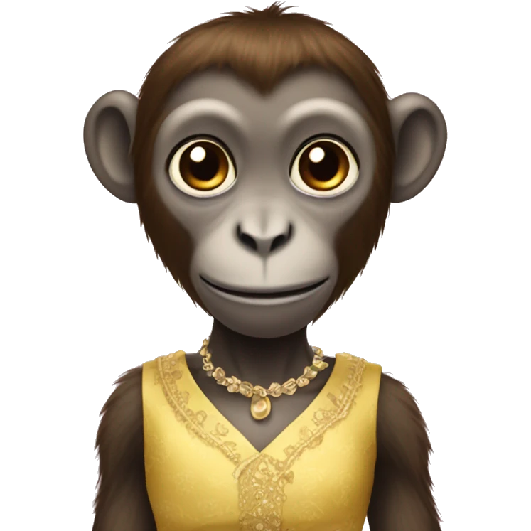 monkey in a dress emoji