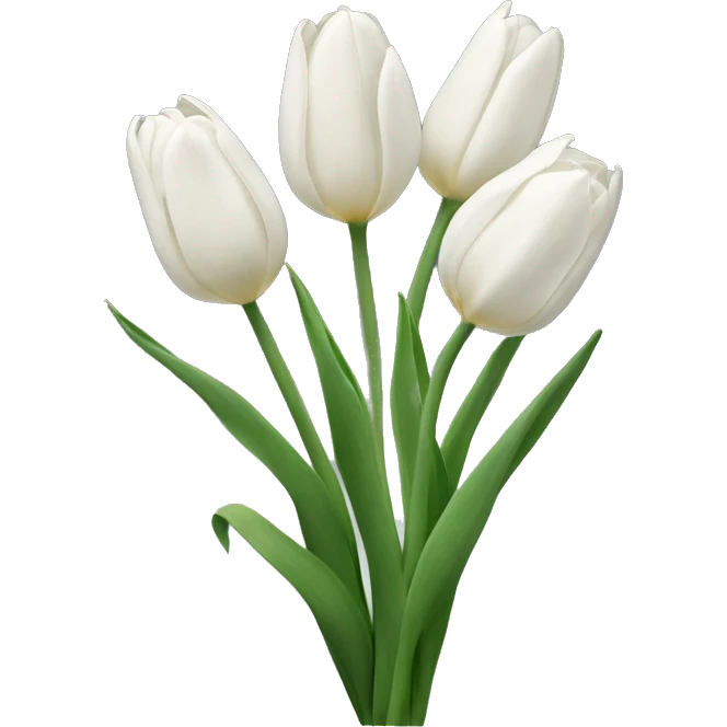 Withe tulips  emoji