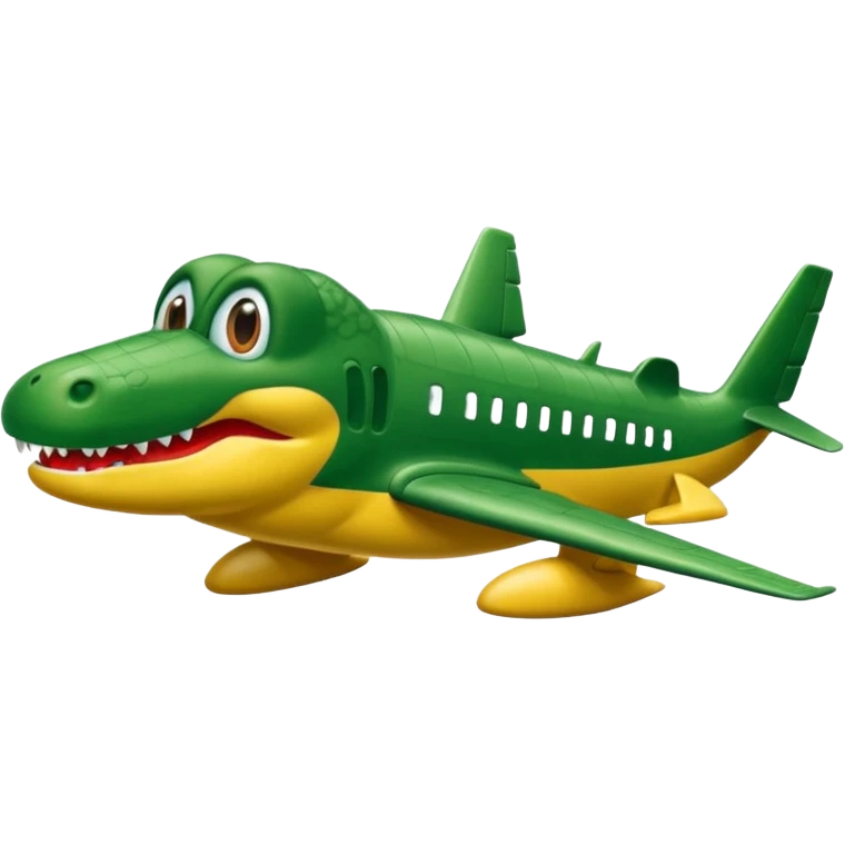 Cocodrilo con cuerpo de avión  emoji