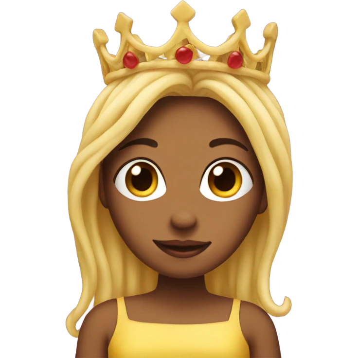 Princess with spaghetti crown emoji