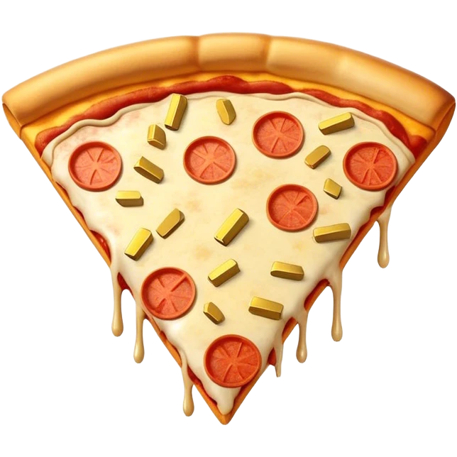 Pizza with gold bars emoji