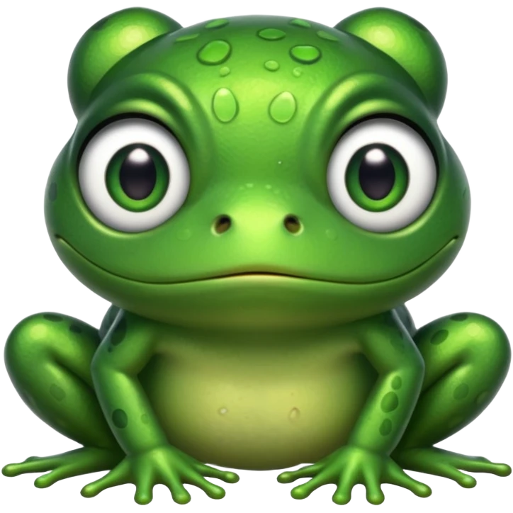 A frog with a sad face emoji