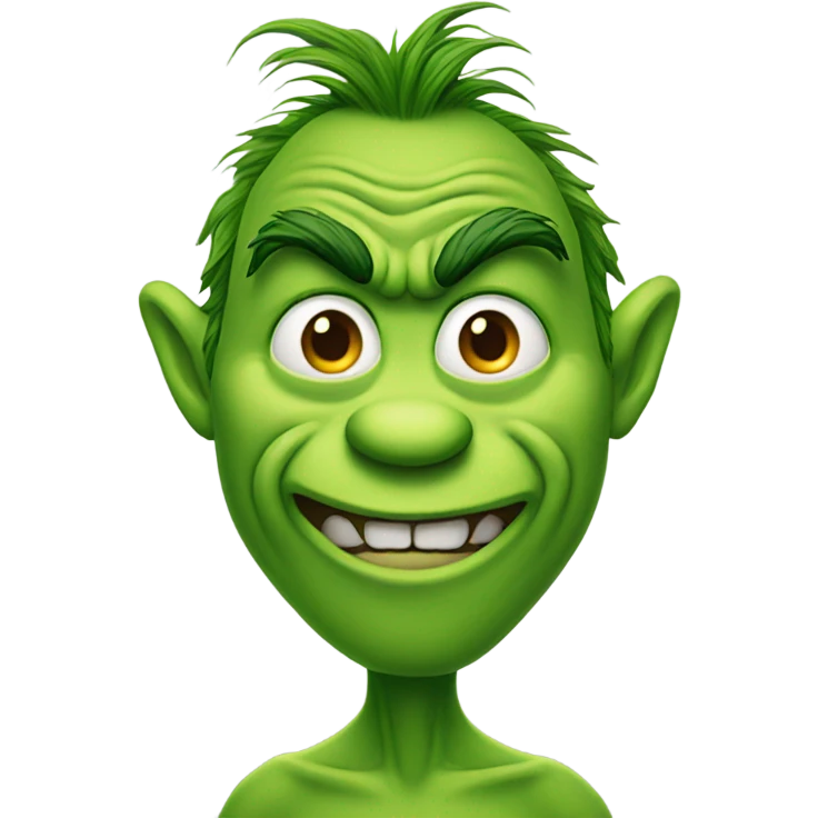 Green man grinch emoji