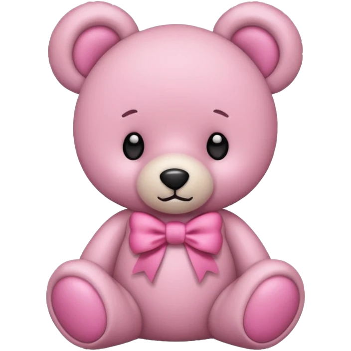 pink bow teddy bear solo emoji