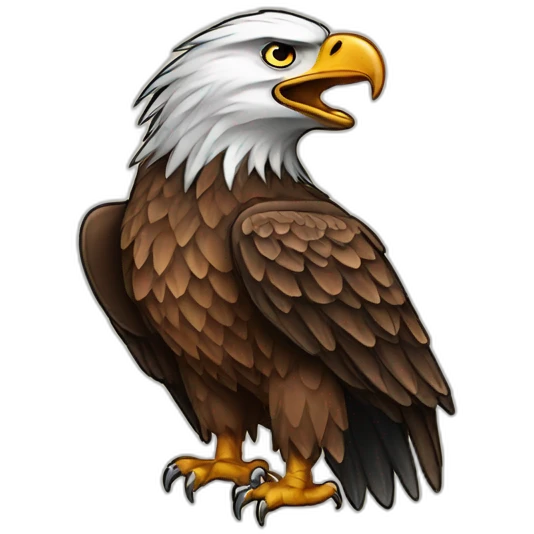 Traditional eagle tattoo emoji