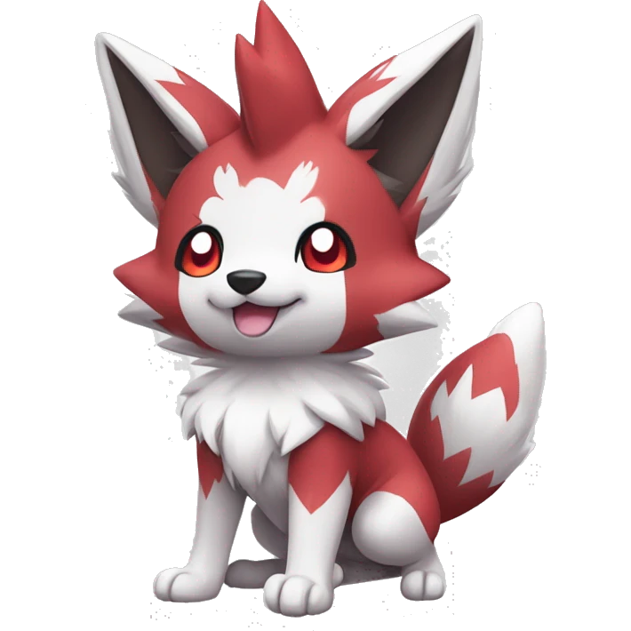 Kawaii Chibi Poochyena-Zangoose-Lycanroc-Pokémon Full Body emoji