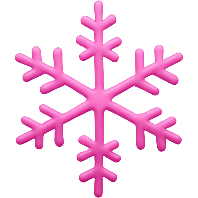 Pink snowflake emoji