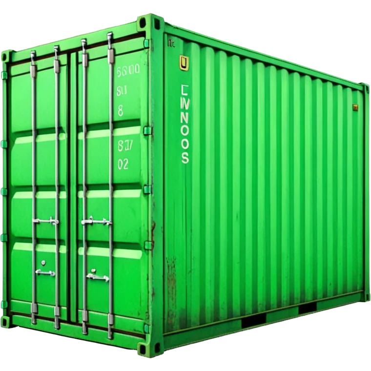 Green shipping container  emoji