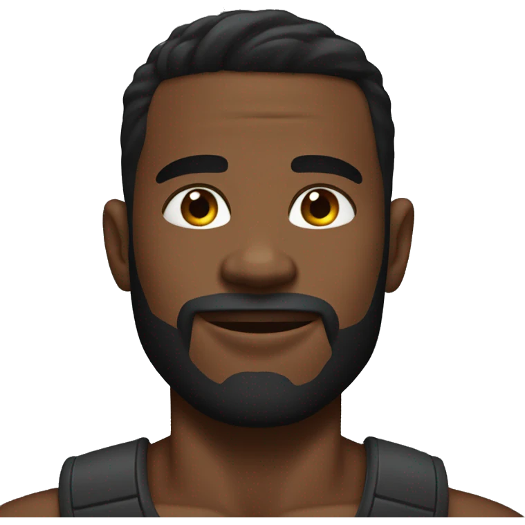 Musclier black guy emoji