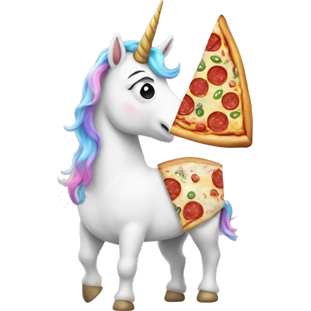 unicorn with pizza emoji