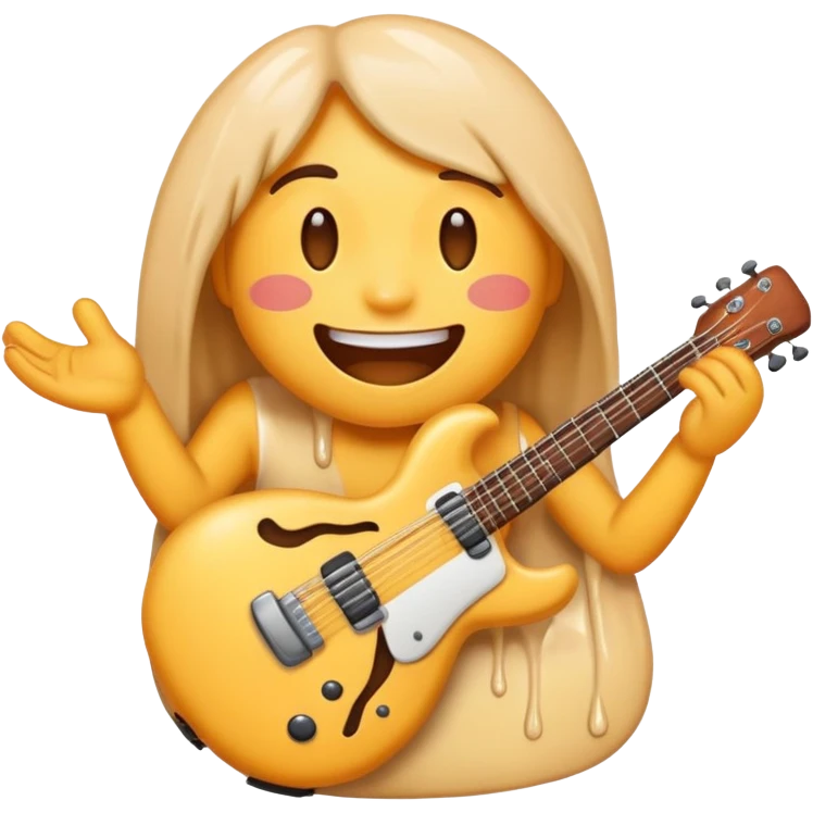 Can you generate one emoji that is enjoying rock live music, feeling like on a therapy, melting from the sounds emoji