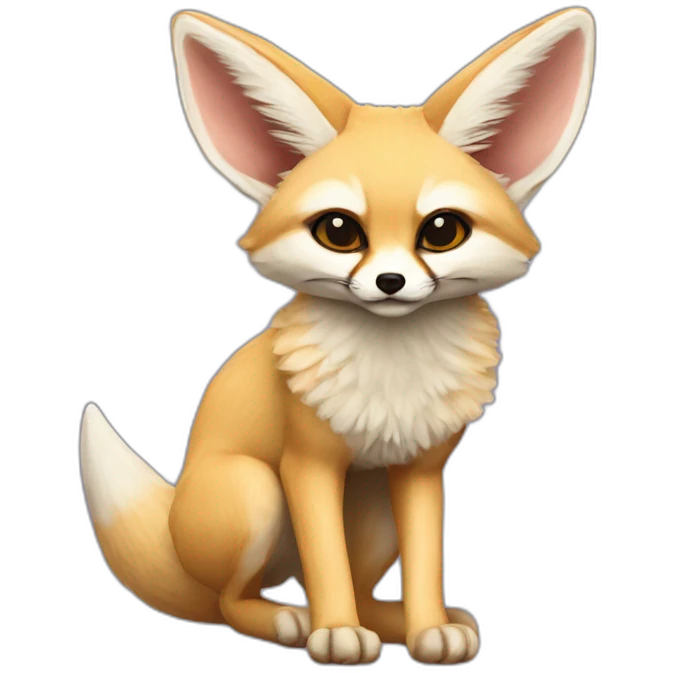 Fennec Fox with an ak emoji
