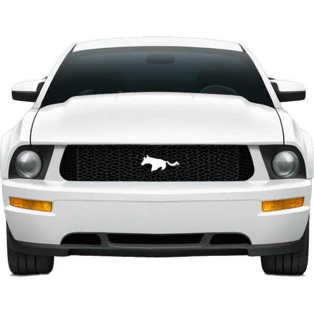 white 2009 ford mustang  emoji