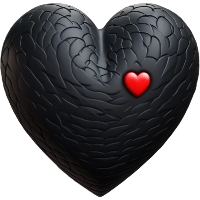 3d goth heart emoji