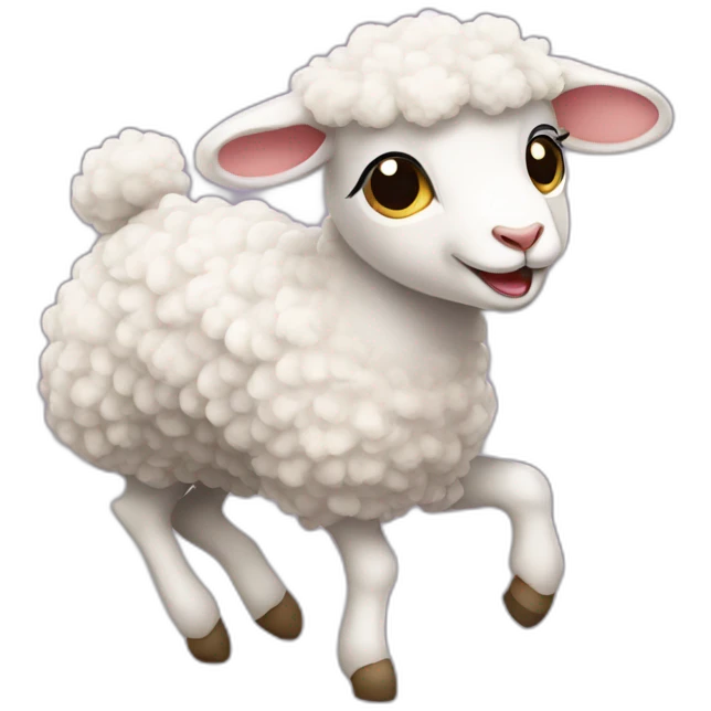 Lamb dancing french cancan emoji