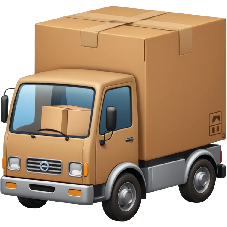 Iphone emoji style + package(box) with truck emoji