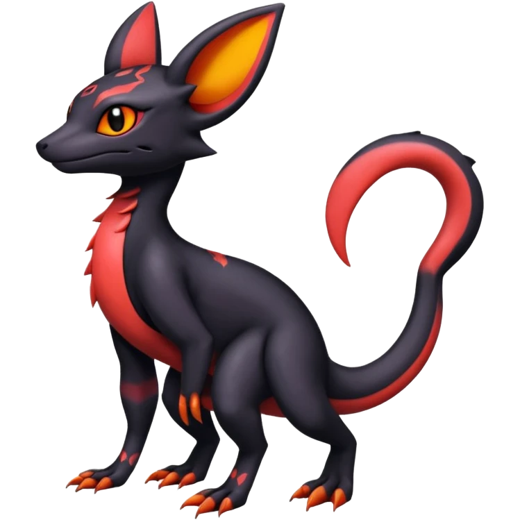 Salandit-Umbreon-Litten-Noibat-Fakémon-hybrid-creature (full body)  emoji