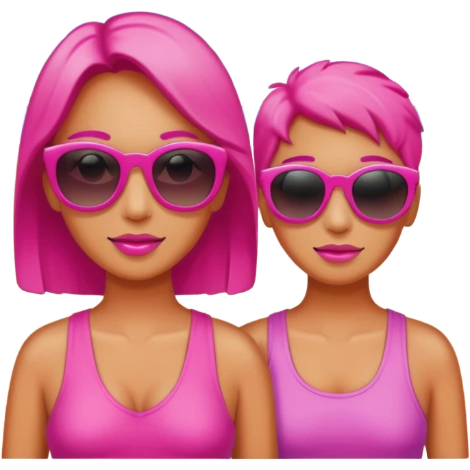 pink people on the beach abstract art landscape  emoji