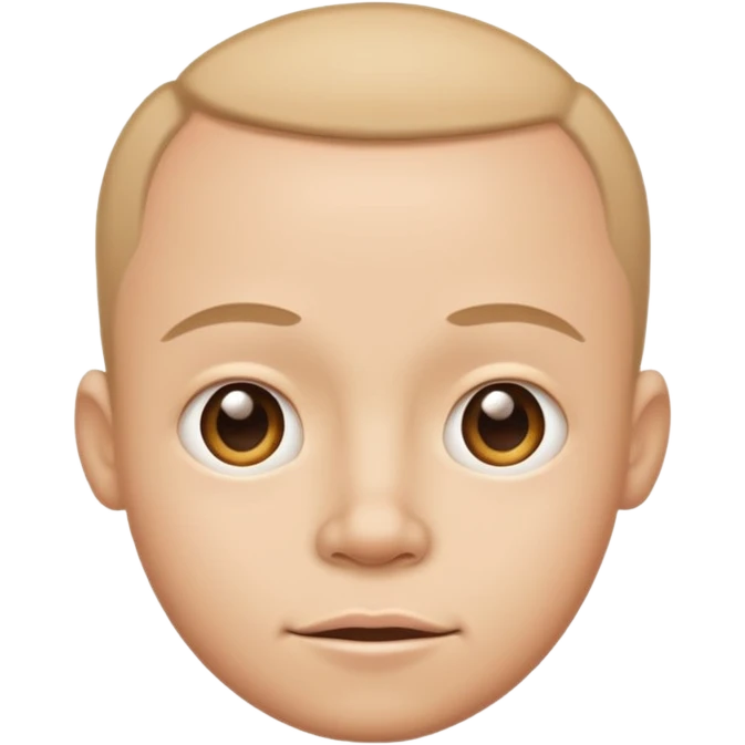 Funny caricature style cartoon, big head small body emoji
