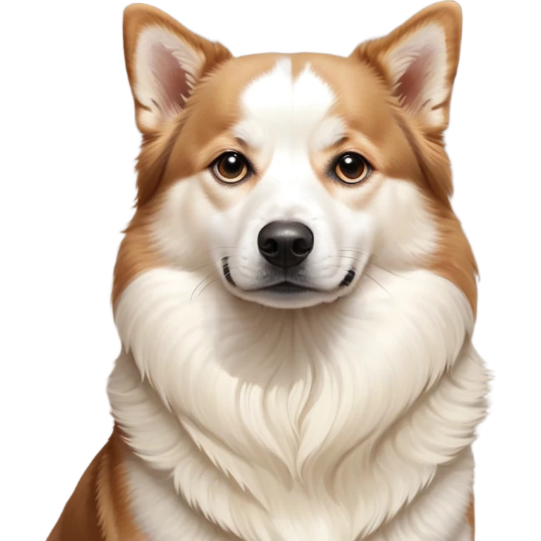 戴眼镜的男性侧身抱着一只微笑的柯基 emoji