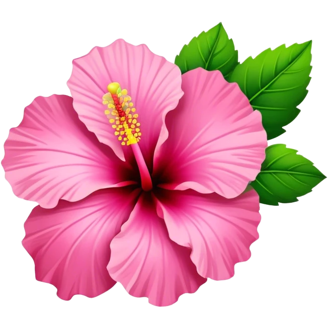 Pink hibiscus  emoji