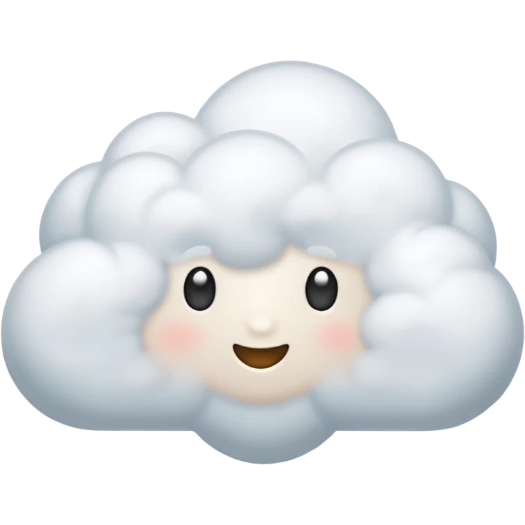 fluffy white cloud emoji