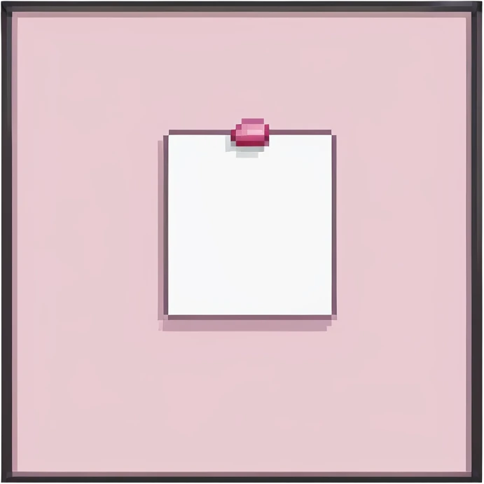 pink pin board pixel art style emoji
