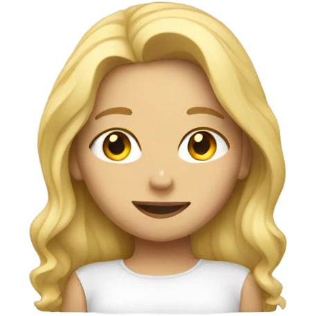A blonde girl who is lying down emoji