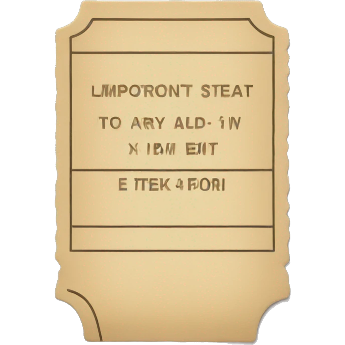 Beige asthetic ticket emoji