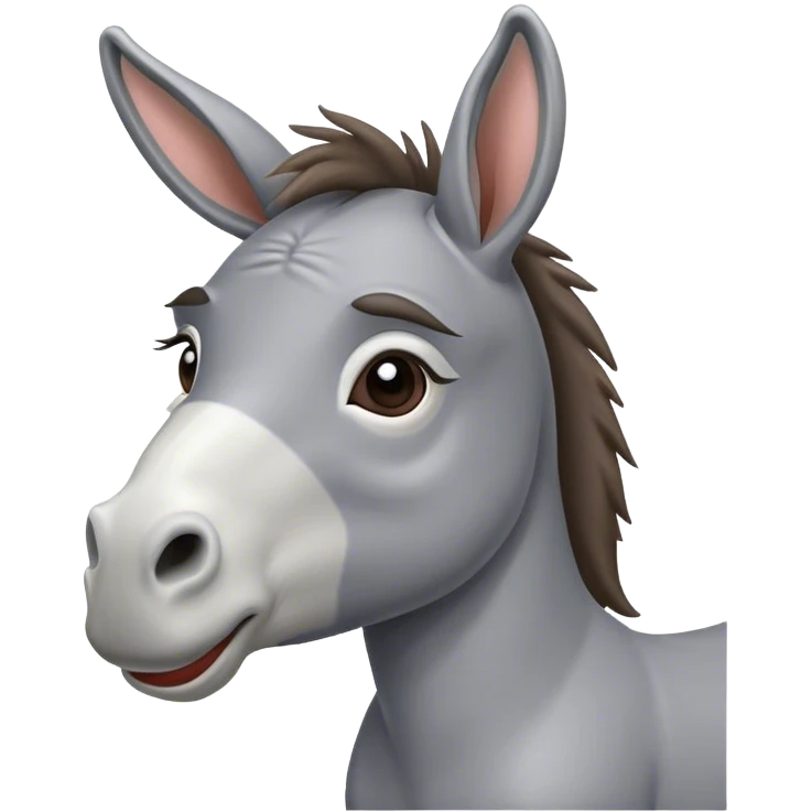 Donkey blowing kisses emoji