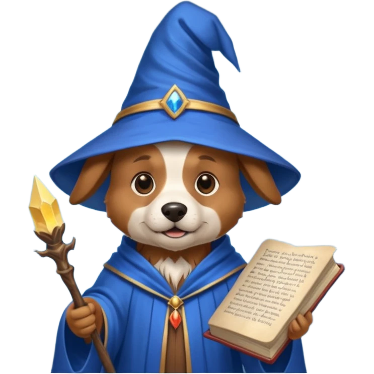 Dog wizard emoji