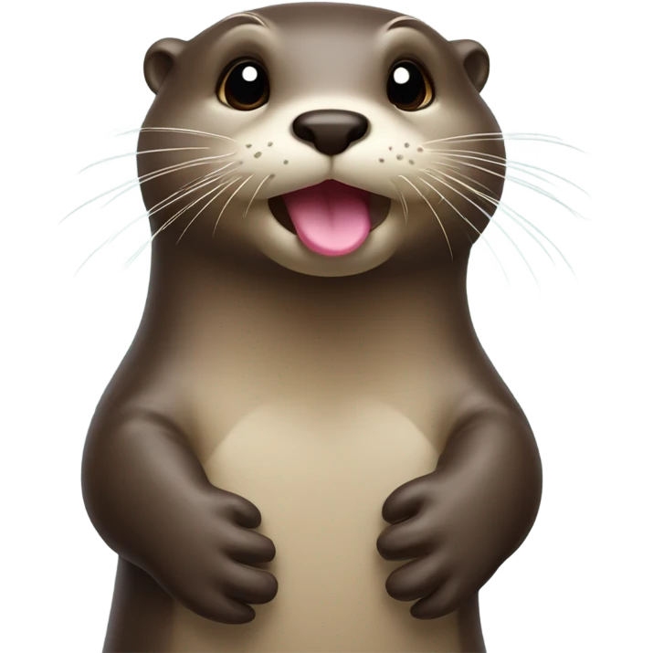 Otter blowing a kiss emoji