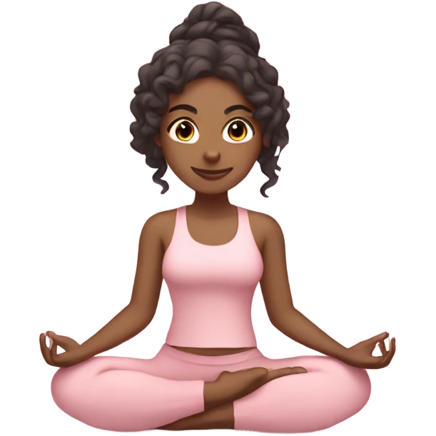 Latina yoga girl light pink clothes  emoji