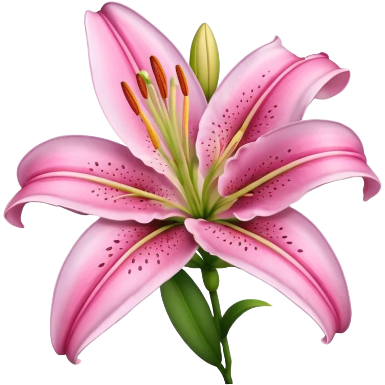 Pink lily flower emoji
