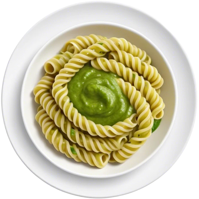 Fusiló pesto pasta emoji