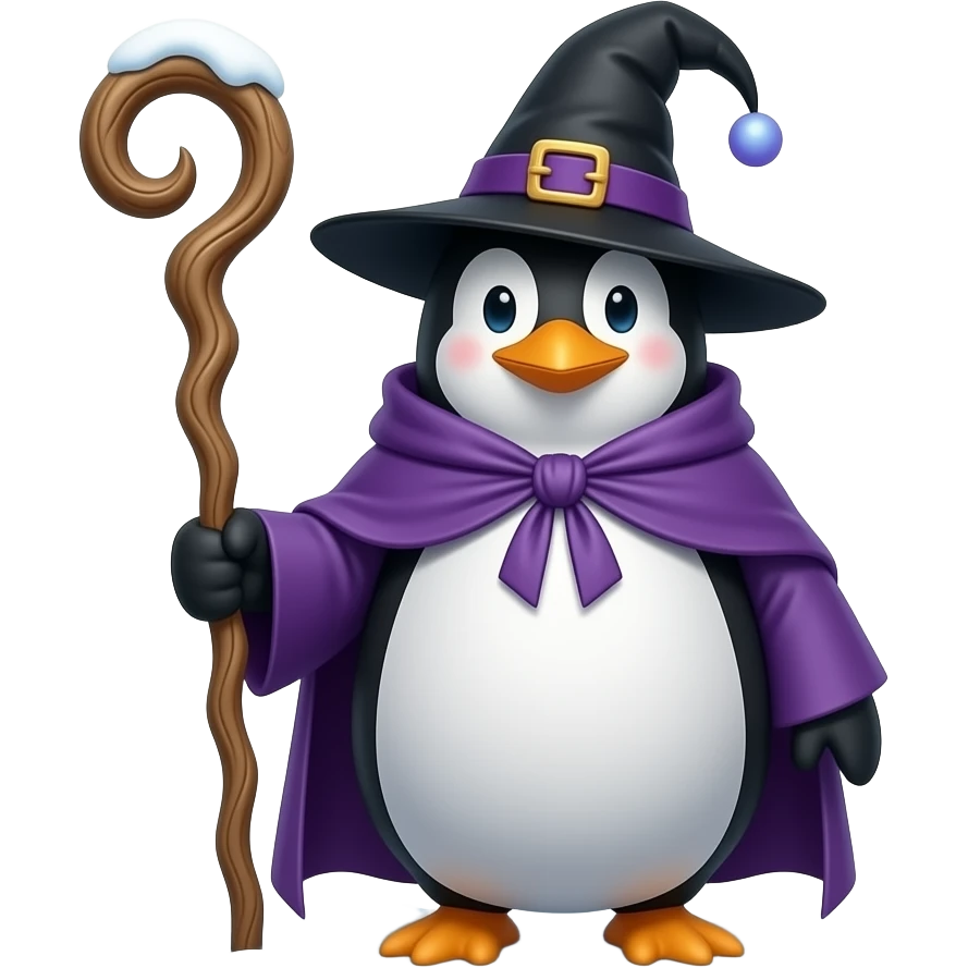 Penguin Wizard emoji