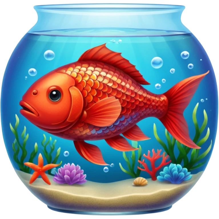 Red Fish in the house emoji